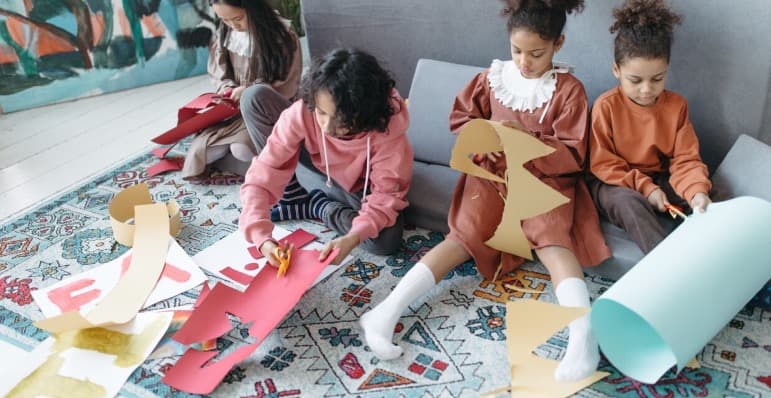 Young people exploring emotions through visual arts